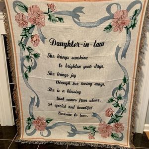 NEW Daughter-In-Law Tapestry Throw